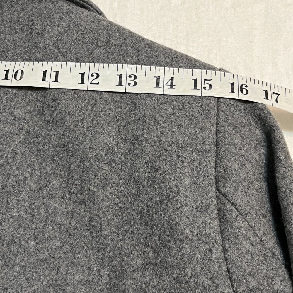 NWOT ZARA BASIC Gray Wool Blend Double Breasted C… - image 10